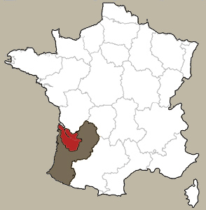Bordeaux region map